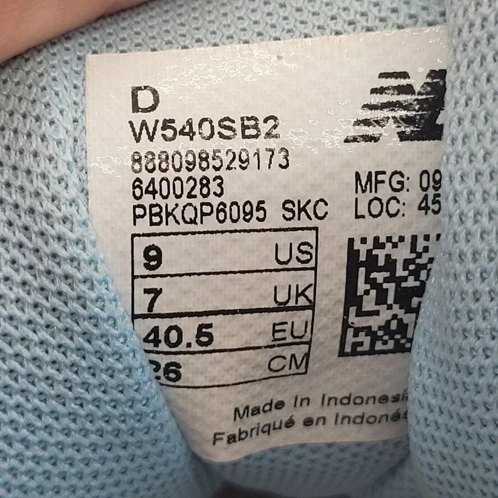 New Balance 540v2 Gray - W540SB2 size 9 Women's‎